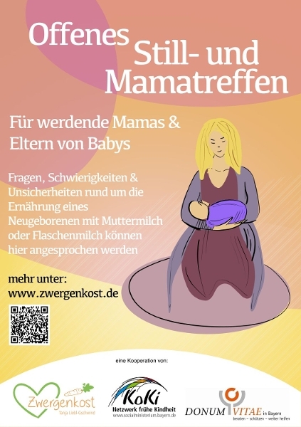 Plakat mit stillender Mutter